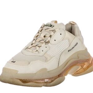 Balenciaga Triple S Sneaker in Cream and Tan